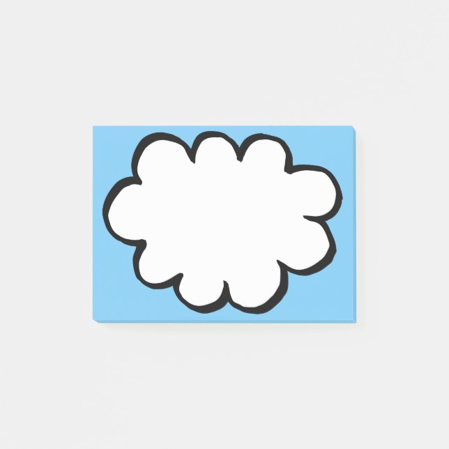 Cute Cloud Illustration Post-it Notes (Front)