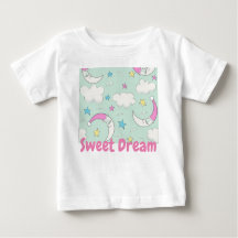 cute cloud moon stars baby t-shirt