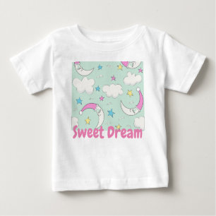 cute cloud moon stars baby t-shirt