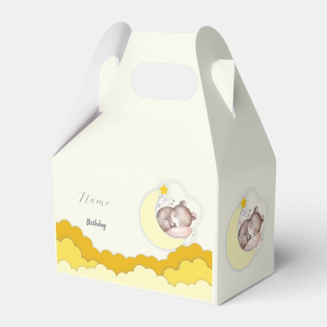 Cute Clouds Birthday Party Decorations Favour Box (Front Side)