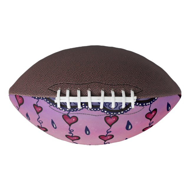 Cute clouds, hearts and raindrops football (Front)