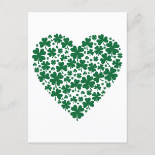 Cute Clover Shamrock Hearts St. Patrick's Day Gift Postcard