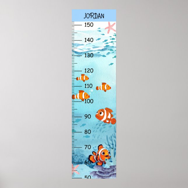 Cute Clown Fish Growth Charts (Front)