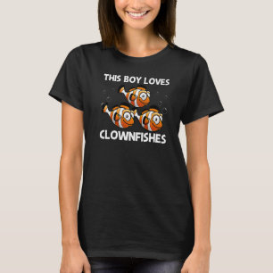 Cute Clownfish For Boys Kids Anemonefish Sea Anima T-Shirt