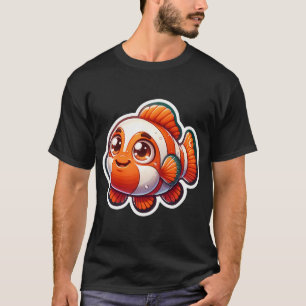 Cute Clownfish Sticker â€“ Adorable Kawaii Ocean A T-Shirt
