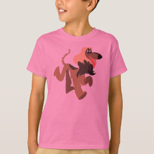 Cute Clownish Cartoon Afghan Hound Kids T-Shirt