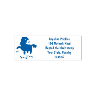 Cute Clydesdale draught horse cartoon illustration Self-inking Stamp