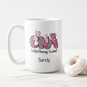 Cute CNA Western Typography 15 Ounce Coffee Mug