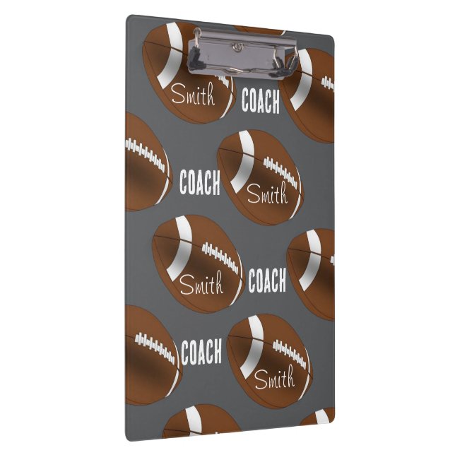 Cute Coach Football Sports Clipboard  (Right)