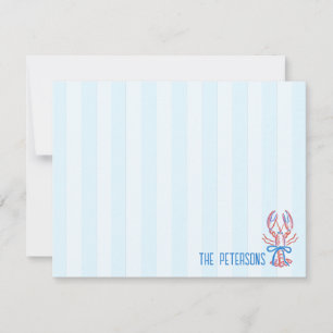 Cute Coastal Hand Drawn Lobster  Card