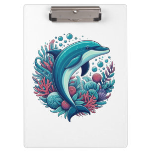 Cute, coastal/nautical dolphin clipboard