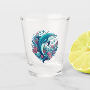Cute, coastal/nautical dolphin shot glass
