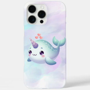 Cute/coastal/nautical narwhal iPhone 16 pro max case