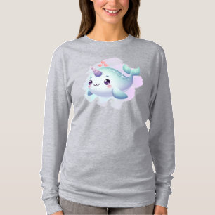 Cute/coastal/nautical narwhal T-Shirt