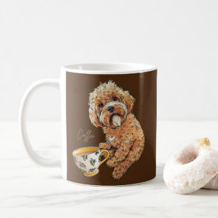 Cute Cockapoo Coffee Bee Funny Dog Art Mug