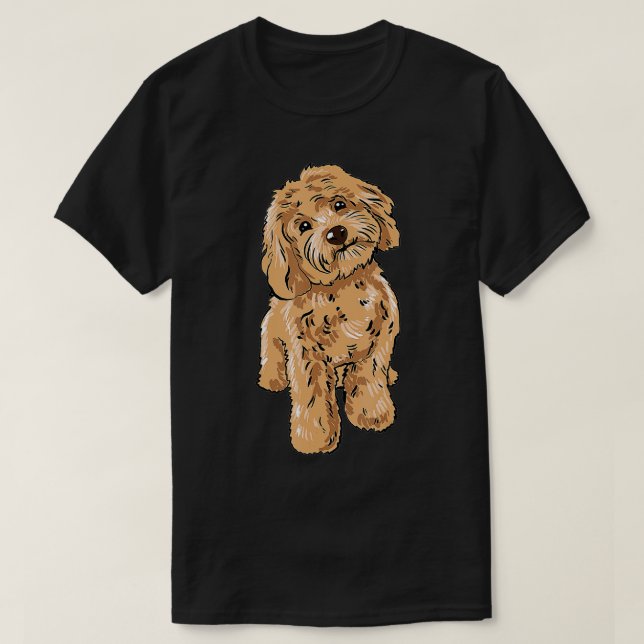 Cute Cockapoo Dog Illustration Cockapoo Owner Love T-Shirt (Design Front)