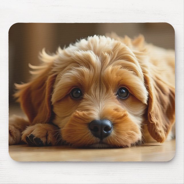 Cute Cockapoo Puppy – Adorable Dog Mouse Pad (Front)