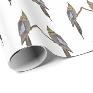 Cute Cockatiel Frenzy Wrapping Paper