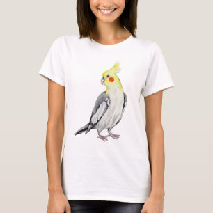 Cute Cockatiel parrot watercolor T-Shirt