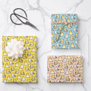 Cute Cockatiels Wrapping Paper Sheet