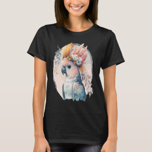 Cute Cockatoo Parrot Bird Flower Crown Pet Birds T-Shirt