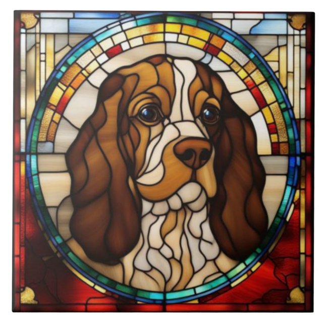 Cute Cocker Spaniel Decorative Tile (Front)