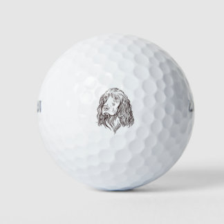 Cute Cocker Spaniel Dog Face Golf Balls