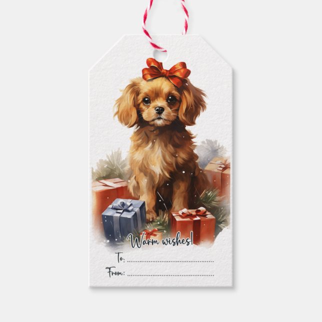 Cute Cocker Spaniel Dog   Gift Tags (Front)