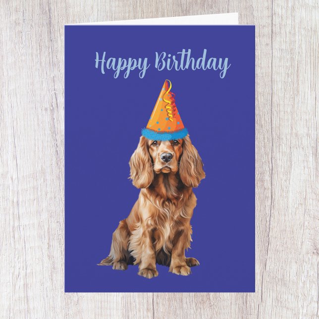 Cute Cocker Spaniel Dog Lover Birthday Card (Creator Uploaded)