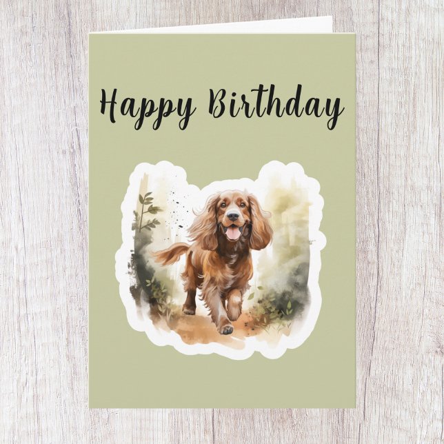 Cute Cocker Spaniel Dog Lover Birthday Card (Creator Uploaded)