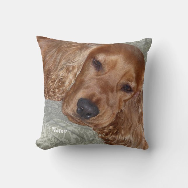 Cute Cocker Spaniel Gifts personalised Cushion (Front)