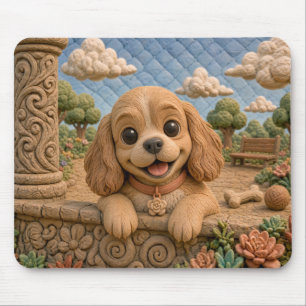 Cute Cocker Spaniel Puppy, Baby Dog Mouse Pad