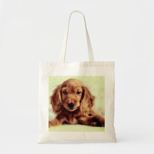 Cute Cocker Spaniel Puppy Dog Tote Bag (Front)