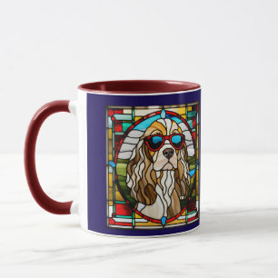 Cute Cocker Spaniel Stained Glass Coffee Mug