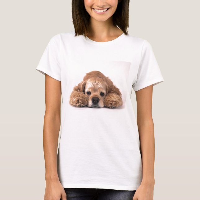 Cute Cocker Spaniel T-Shirt (Front)