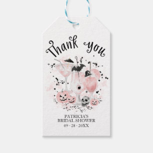 Cute Cocktails Halloween Bridal Shower Thank You F Gift Tags