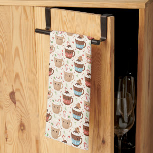 Cute Cocoa Holiday Apron Tea Towel