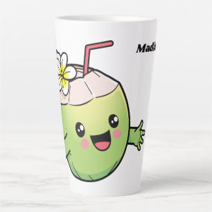 Cute Coconuts custom name Latte Mug
