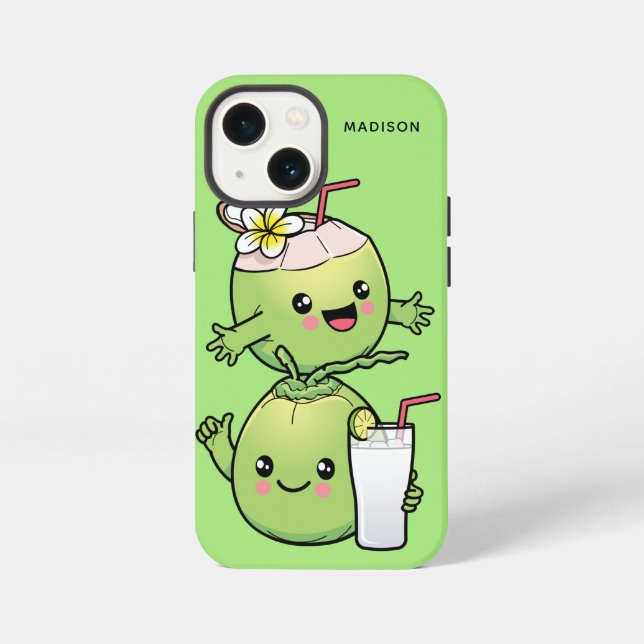 Cute Coconuts custom name phone cases (Back)