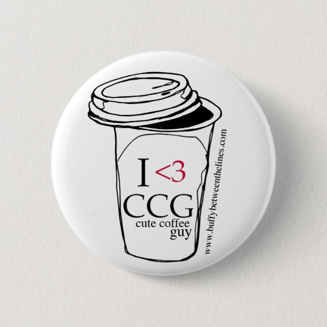 Cute Coffe Guy Button (Front)