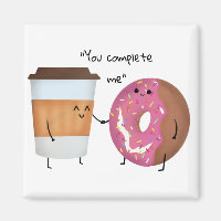 Cute Coffee and Donut Complete Couple