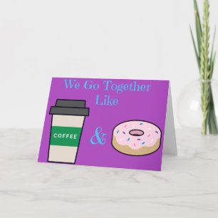 Cute Coffee And Doughnuts Card