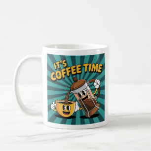 Cute Coffee and French Press Design – Morning Brew Mug