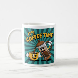 Cute Coffee and French Press Design – Morning Brew Mug