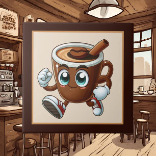 Cute coffee bar , shop or Coffee themed kitchen Ceramic Tile