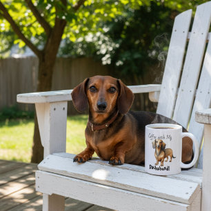 Cute COFFEE Browns Dachshund Mug