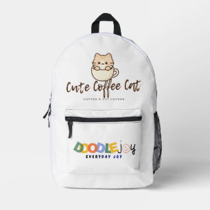 Cute Coffee Cat Backpack – Adorable Cat Lover Desi