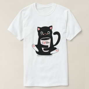 Cute Coffee Cat T-Shirt