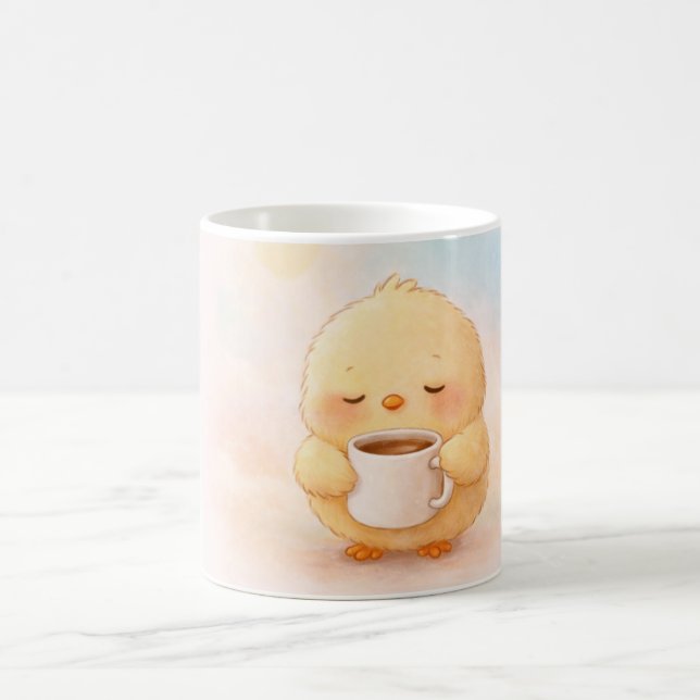 Cute Coffee Chick Mug | Kawaii Alma Chick (Center)
