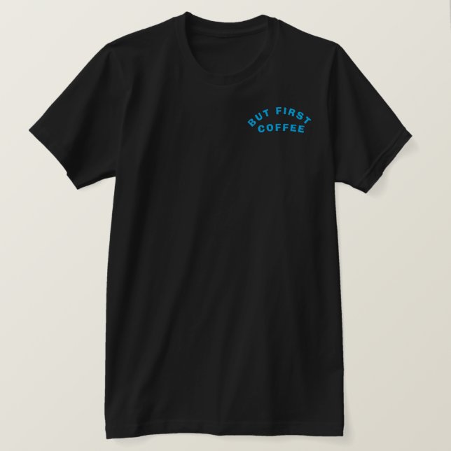 Cute Coffee Cup Cartoon Coffee Lover Tee (Design Front)